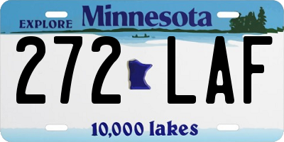 MN license plate 272LAF