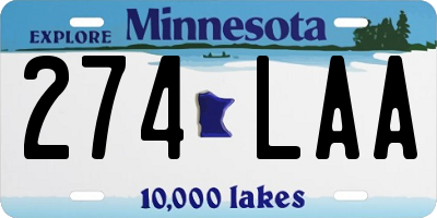 MN license plate 274LAA