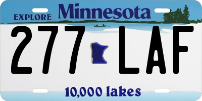 MN license plate 277LAF