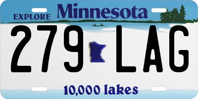 MN license plate 279LAG