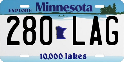 MN license plate 280LAG