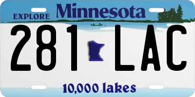 MN license plate 281LAC