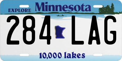 MN license plate 284LAG