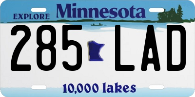 MN license plate 285LAD