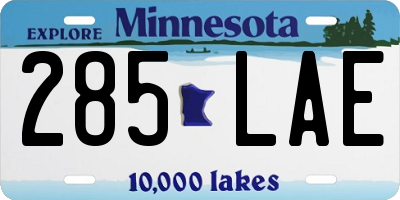 MN license plate 285LAE