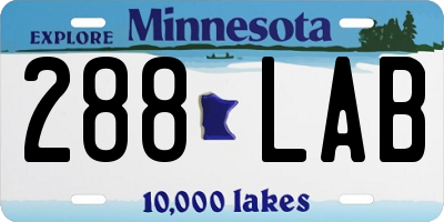 MN license plate 288LAB