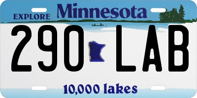 MN license plate 290LAB