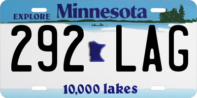 MN license plate 292LAG