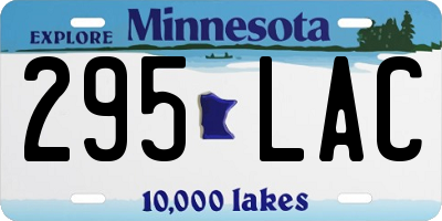 MN license plate 295LAC