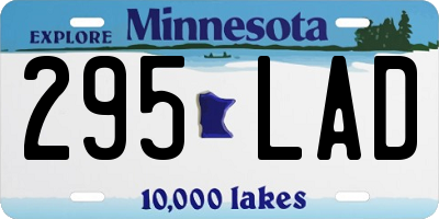 MN license plate 295LAD