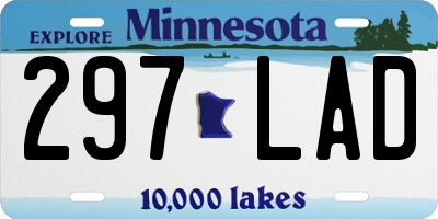 MN license plate 297LAD