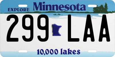 MN license plate 299LAA