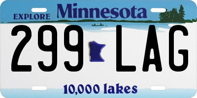MN license plate 299LAG