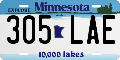 MN license plate 305LAE