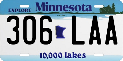 MN license plate 306LAA
