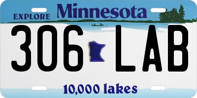 MN license plate 306LAB
