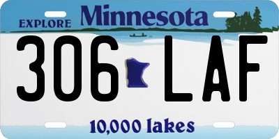 MN license plate 306LAF