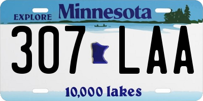 MN license plate 307LAA