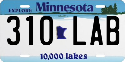MN license plate 310LAB