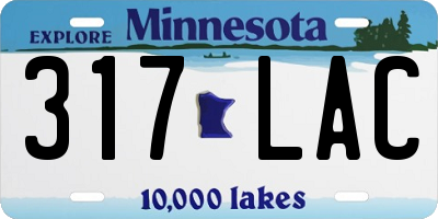 MN license plate 317LAC