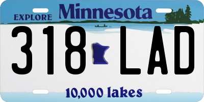 MN license plate 318LAD