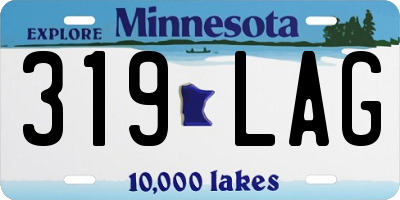 MN license plate 319LAG