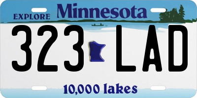 MN license plate 323LAD