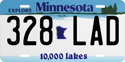 MN license plate 328LAD