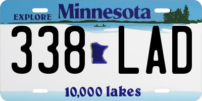 MN license plate 338LAD