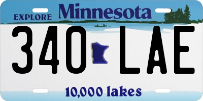 MN license plate 340LAE