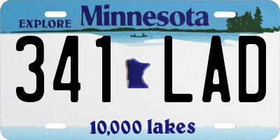 MN license plate 341LAD