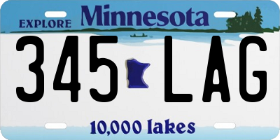 MN license plate 345LAG