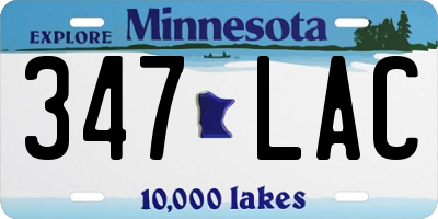 MN license plate 347LAC