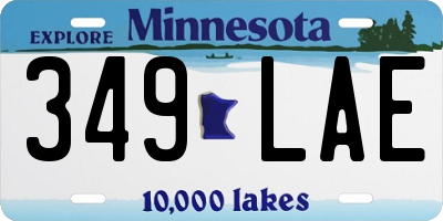 MN license plate 349LAE