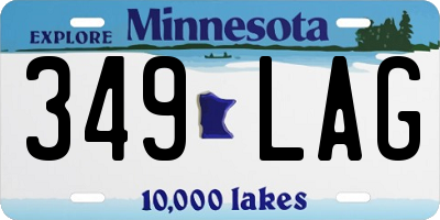 MN license plate 349LAG