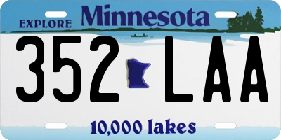 MN license plate 352LAA