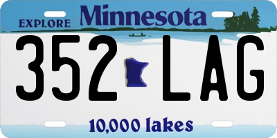 MN license plate 352LAG