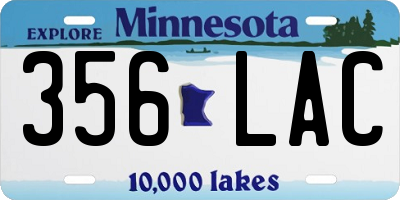 MN license plate 356LAC