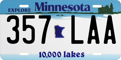 MN license plate 357LAA