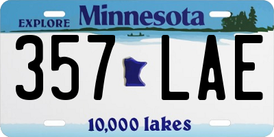 MN license plate 357LAE