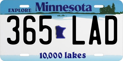 MN license plate 365LAD
