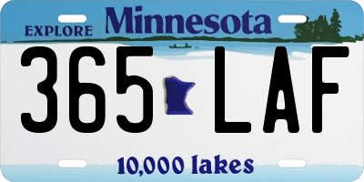 MN license plate 365LAF