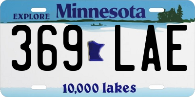 MN license plate 369LAE