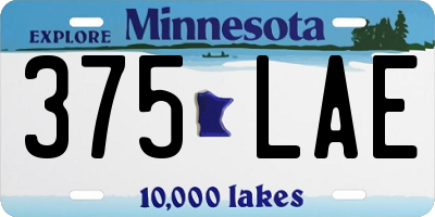 MN license plate 375LAE