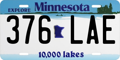 MN license plate 376LAE