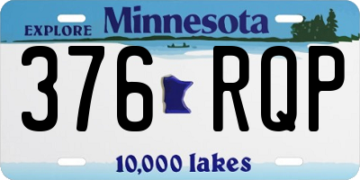 MN license plate 376RQP