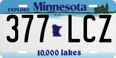 MN license plate 377LCZ