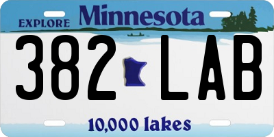MN license plate 382LAB