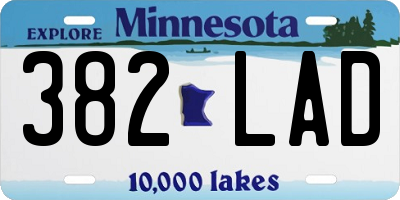 MN license plate 382LAD