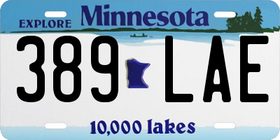 MN license plate 389LAE